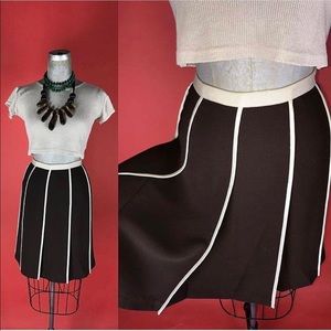 Brown skirt w/ stripes and pleats! Size 10